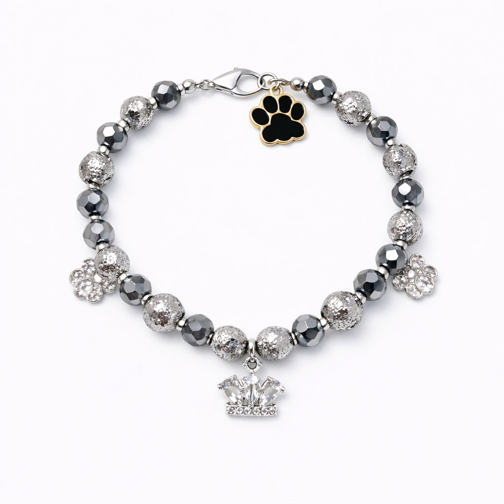 Collar Corona en lava plata - Talla XXS