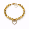 Collar Corazón en lava dorada- Talla XS