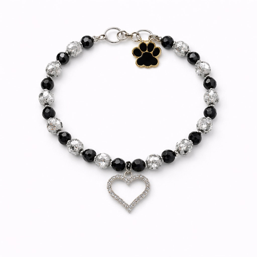 Collar Corazón en Lava plata - Talla XS