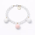 Collar Pompones en blanco - Talla XS
