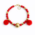 Collar Pompones en Rojo - Talla S