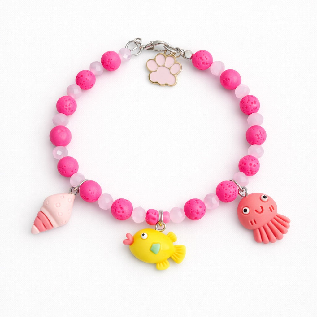 Collar Animalitos de Mar en Rosa - Talla S