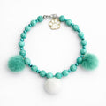 Collar Pompones en verde - Talla S