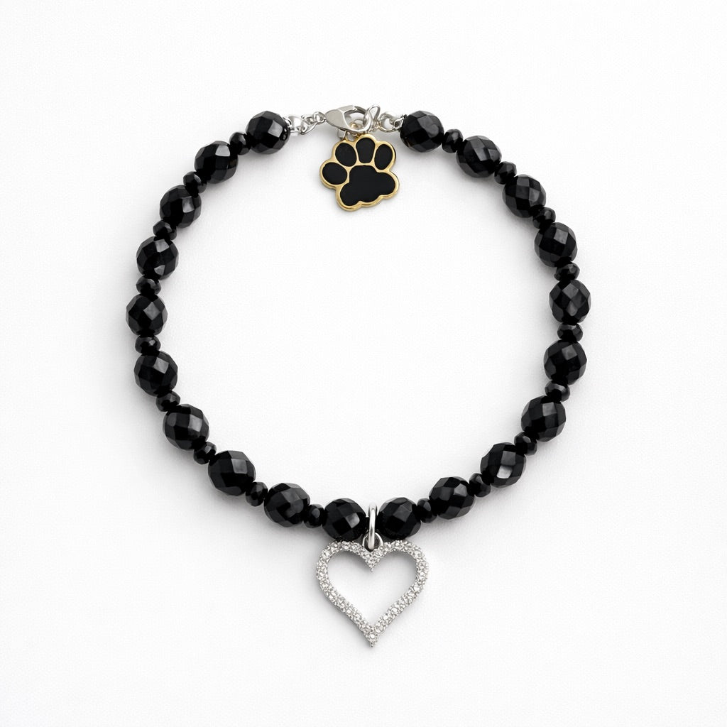 Collar Corazón en negro - Talla S