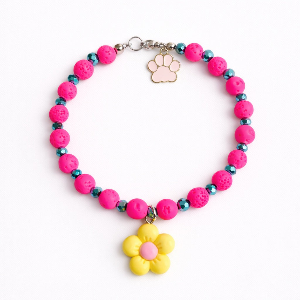 Collar Flor en rosa - Talla M