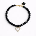Collar Corazón en negro - Talla L
