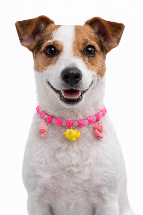 Collar Animalitos de Mar en Rosa - Talla L